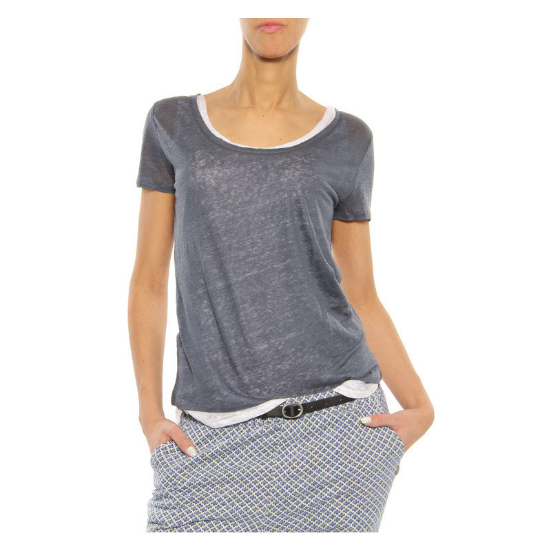 T-Shirt ”Double” Majestic Filatures blue